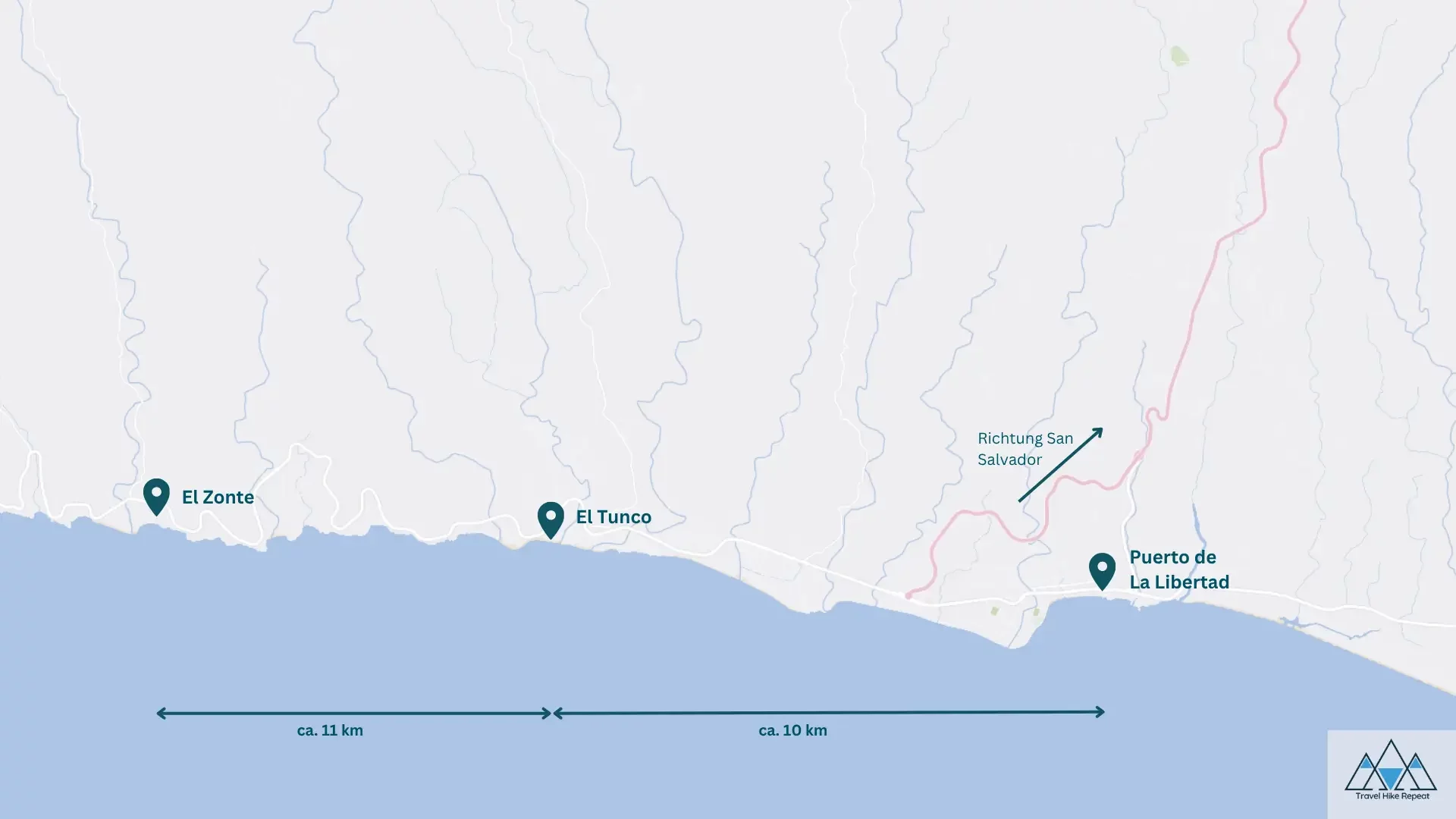 El-Salvador-El-Tunco-El-Zonte-Karte