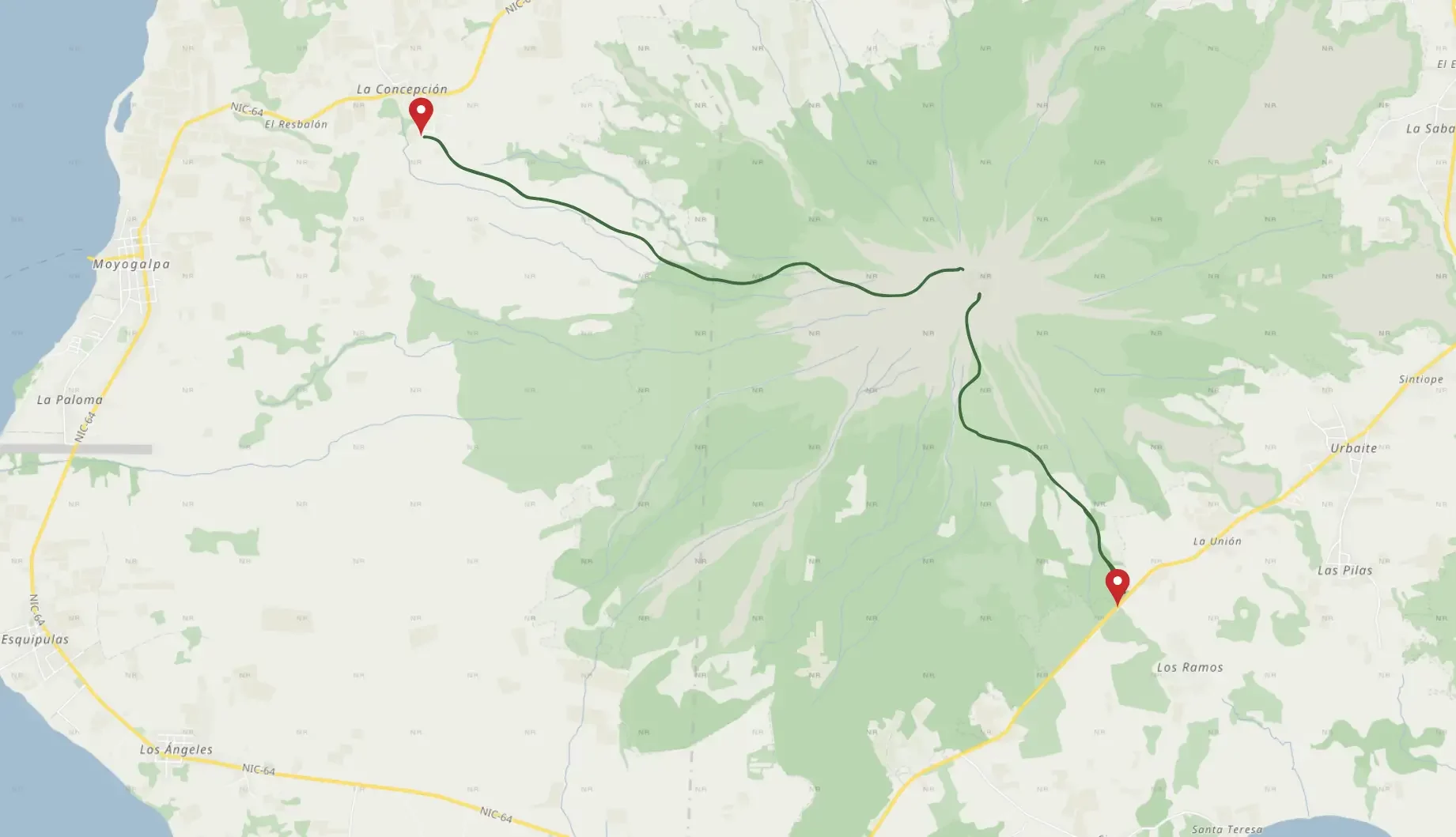 Nicaragua_Wanderung_Cenception_zwei_Routen