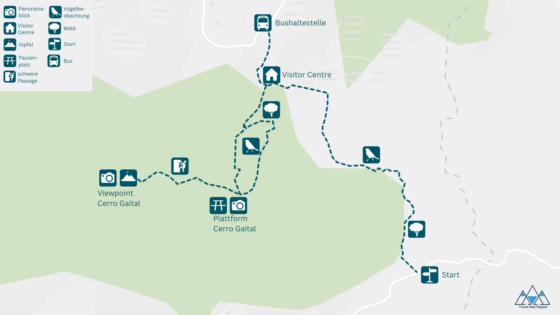 Wanderkarte: Wanderung zum Cerro Gaital Viewpoint in Valle de Anton, Panama