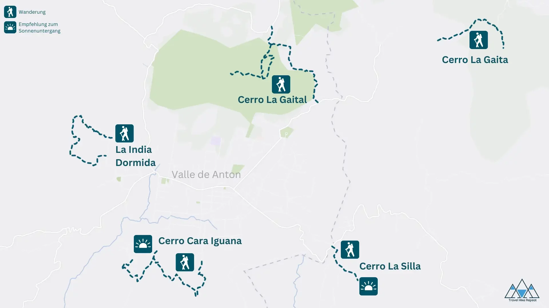 Die besten Wanderungen in Valle de Anton, Panama: Übersichtskarte mit den besten Hikes, die du nicht verpassen solltest